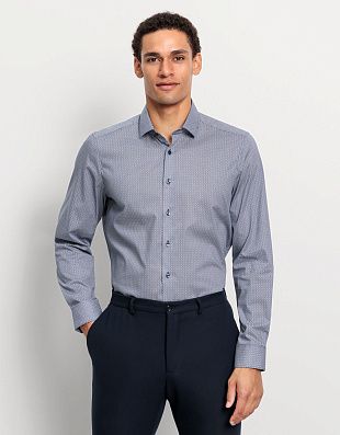 Рубашка мужская с рисунком OLYMP, body fit на высокий рост | купить в интернет-магазине Olymp-Men