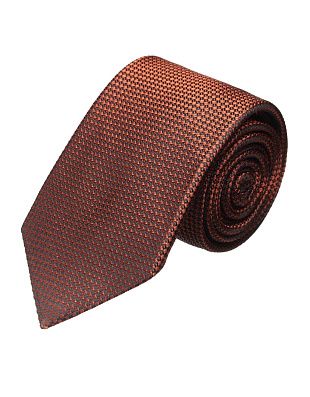 Галстук удлиненный коричневый Bernd Hennes, 8,5 см | купить в интернет-магазине Olymp-Men