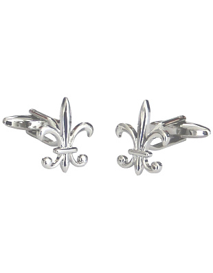 Запонки серебристые Lindenmann геральдические лилии | в интернет-магазине Olymp-Men