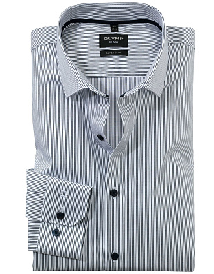 Рубашка мужская классическая в полоску OLYMP №6, супер слим | купить в интернет-магазине Olymp-Men