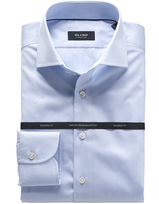 Мужская голубая классическая рубашка Signature