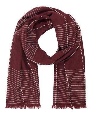 Шарф шерстяной Lindenmann в белую полоску | купить в интернет-магазине Olymp-Men