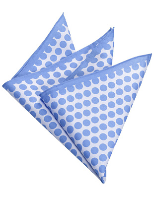 Платок в карман пиджака голубой горох Olymp | купить в интернет-магазине Olymp-Men