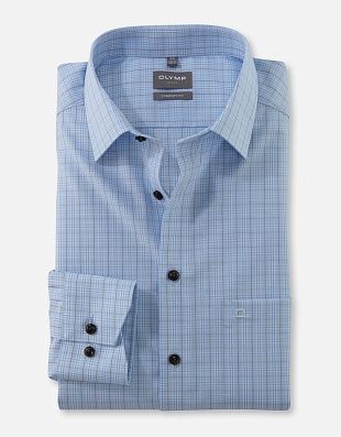 Рубашка мужская классическая в клетку OLYMP Luxor, прямой крой | купить в интернет-магазине Olymp-Men