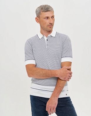 Поло мужское с рисунком на пуговицах Gtatude | купить в интернет-магазине Olymp-Men