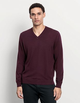 Пуловер бордовый мужской OLYMP | купить в интернет-магазине Olymp-Men