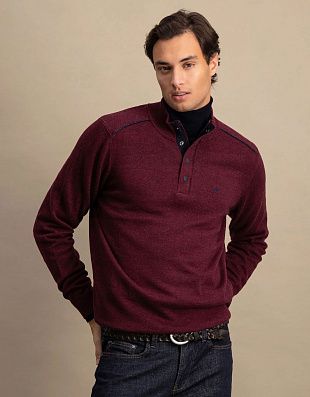 Свитер мужской на молнии и кнопках Fynch-Hatton | купить в интернет-магазине Olymp-Men