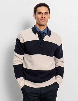 Джемпер мужской в полоску OLYMP | интернет-магазин Olymp-Men