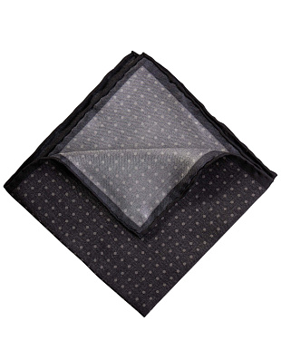 Платок шёлковый тёмно-серый в горох Olymp | купить в интернет-магазине Olymp-Men