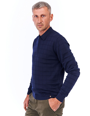 Поло мужское вязаное на молнии Gratude с длинным рукавом | купить в интернет-магазине Olymp-Men