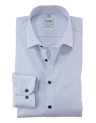 Рубашка классическая в полоску OLYMP Level Five, body fit на высокий рост | купить в интернет-магазине Olymp-Men