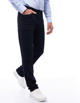 Брюки синие мужские трикотажные Club Of Comfort, прямые | купить в интернет-магазине Olymp-Men