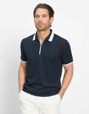 Поло мужское синее на молнии Olymp | купить в интернет-магазине Olymp-Men