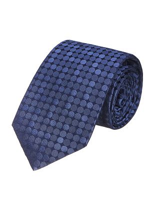 Галстук удлиненный Bernd Hennes синий горох, 8,5 см | купить в интернет-магазине Olymp-Men