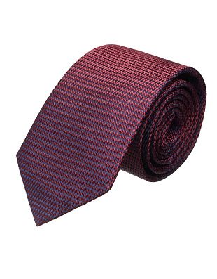 Галстук удлиненный бордовый жаккард Bernd Hennes, 8,5 см | купить в интернет-магазине Olymp-Men