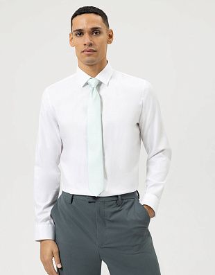 Белая рубашка OLYMP из твила, классика, супер слим | купить в интернет-магазине Olymp-Men