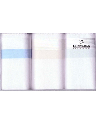 Платки носовые мужские белые с полосками, 3 шт. | купить в интернет-магазине Olymp-Men