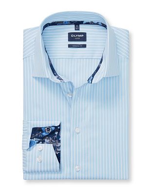 Рубашка мужская в полоску OLYMP Luxor, modern fit на высокий рост | купить в интернет-магазине Olymp-Men