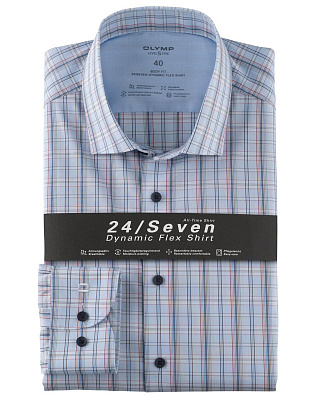 Рубашка в клетку OLYMP Level Five 24/7, body fit | купить в интернет-магазине Olymp-Men