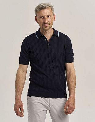 Поло мужское темно-синее на пуговицах Gratude | купить в интернет-магазине Olymp-Men