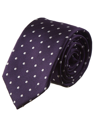 Галстук мужской в белый горошек Bernd Hennes, 7 см | купить в интернет-магазине Olymp-Men