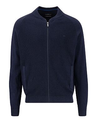 Кардиган вязаный синий на молнии Fynch-Hatton | купить в интернет-магазине Olymp-Men