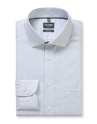 Сорочка мужская в полоску OLYMP Luxor, modern fit, фактурная | купить в интернет-магазине Olymp-Men