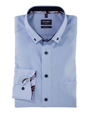 Сорочка мужская с пуговицами на воротнике OLYMP Luxor, modern fit | купить в интернет-магазине Olymp-Men