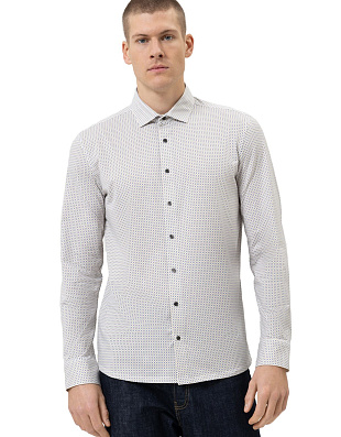 Рубашка трикотажная с рисунком OLYMP 24/7, body fit | купить в интернет-магазине Olymp-Men