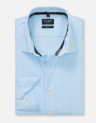 Рубашка мужская в полоску OLYMP Luxor, modern fit на высокий рост | купить в интернет-магазине Olymp-Men