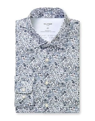 Рубашка трикотажная OLYMP Luxor, цветочный принт, полуприлегающая | купить в интернет-магазине Olymp-Men