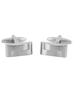 Запонки Lindenmann серебристые прямоугольные | в интернет-магазине Olymp-Men