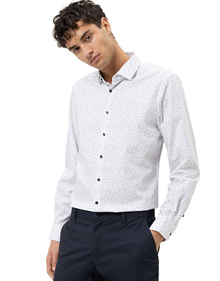 Рубашка мужская с рисунком OLYMP 24/7, body fit | купить в интернет-магазине Olymp-Men