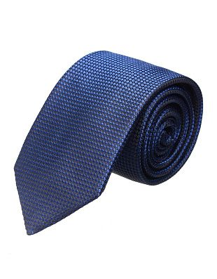 Галстук синий удлиненный Bernd Hennes фактурный, 8,5 см | купить в интернет-магазине Olymp-Men