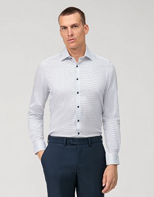 Сорочка классическая мужская с принтом OLYMP Level Five, body fit | купить в интернет-магазине Olymp-Men