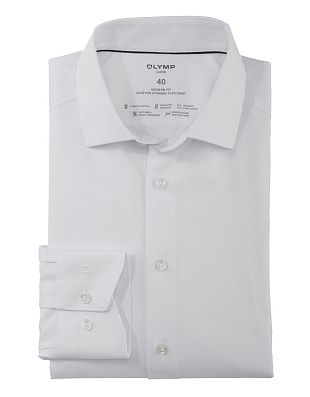 Рубашка белая классическая OLYMP Luxor 24/7, modern fit, климат контроль | купить в интернет-магазине Olymp-Men
