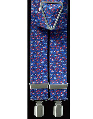 Подтяжки Lindenmann с рисунком огурцы на голубом фоне | купить в интернет-магазине Olymp-Men