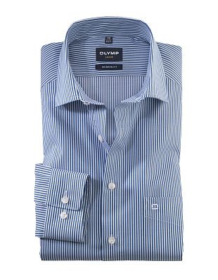 Рубашка мужская в синюю полоску OLYMP Luxor, modern fit | купить в интернет-магазине Olymp-Men