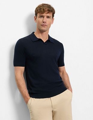 Поло мужское вязанное синее Olymp | купить в интернет-магазине Olymp-Men