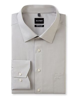 Рубашка мужская серая OLYMP Luxor Big, прямой крой | купить в интернет-магазине Olymp-Men