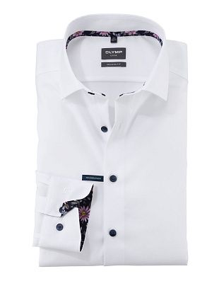Рубашка белая мужская OLYMP Luxor, modern fit, на высокий рост | купить в интернет-магазине Olymp-Men