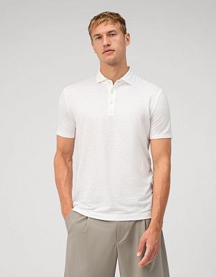 Поло мужское льняное белое Olymp | купить в интернет-магазине Olymp-Men