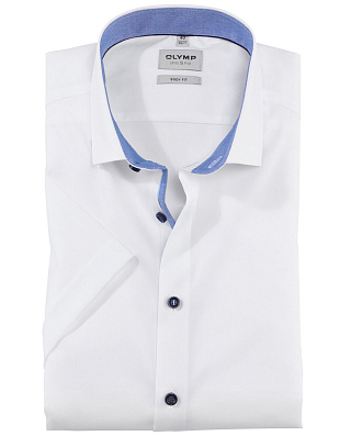 Сорочка белая мужская классическая OLYMP Level Five, body fit