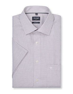 Рубашка с бордовым принтом Olymp, модерн фит