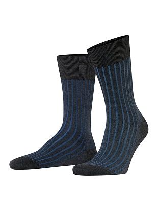 Носки серые в полоску FALKE из мерсеризированного хлопка | купить в интернет-магазине Olymp-Men