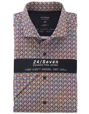Рубашка трикотажная летняя мужская OLYMP Luxor 24/7, modern fit