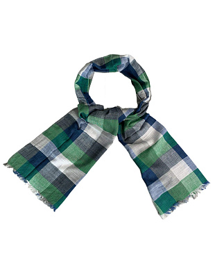 Шарф Lindenmann в зелёную клетку | купить в интернет-магазине Olymp-Men