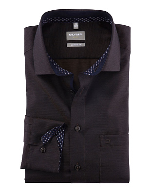 Рубашка деловая мужская OLYMP Luxor, прямой крой, фактурная ткань | купить в интернет-магазине Olymp-Men