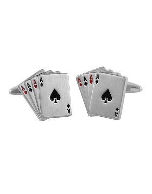 Запонки клубные Lindenmann игральные карты | в интернет-магазине Olymp-Men