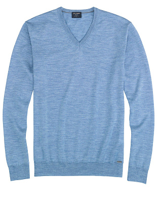 Пуловер голубой мужской OLYMP, modern fit | купить в интернет-магазине Olymp-Men